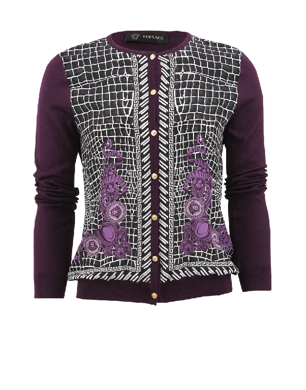 Long Sleeve Print Cardigan Country