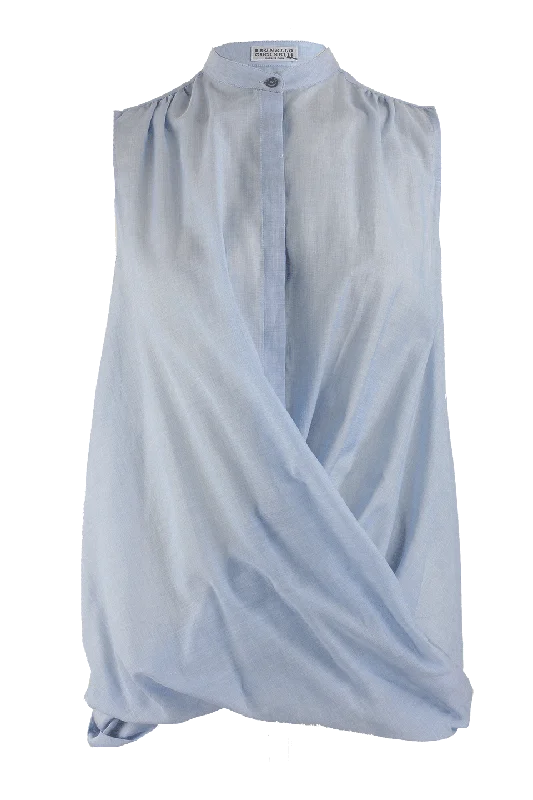 Sleeveless Voile Twist Blouse Athletic Women's 