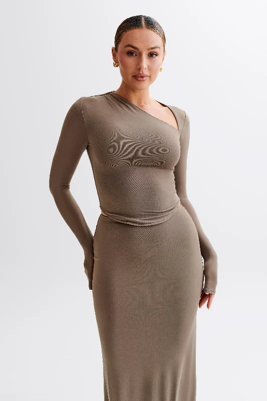 Bruna Slinky Long Sleeve Top With Cut Out - Coco Refined Women's 