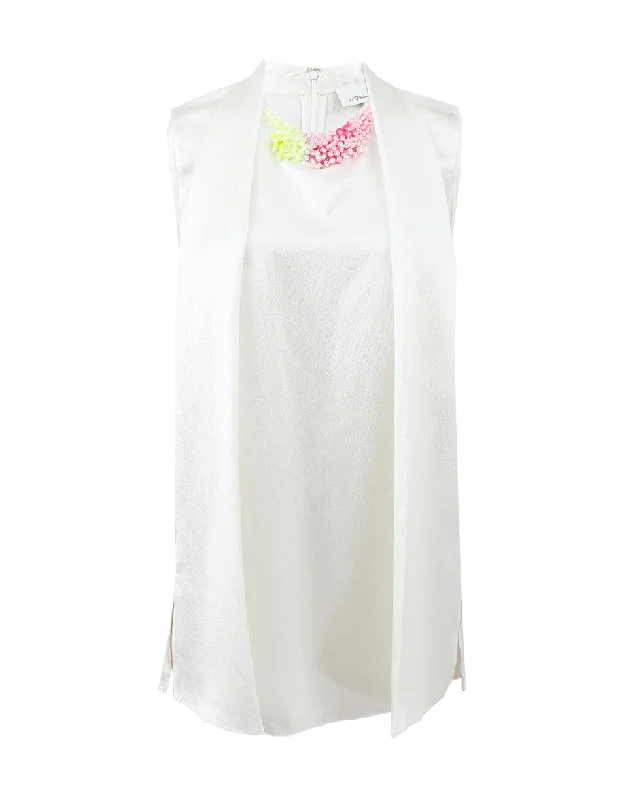 Embellished Neckline Top Cashmere