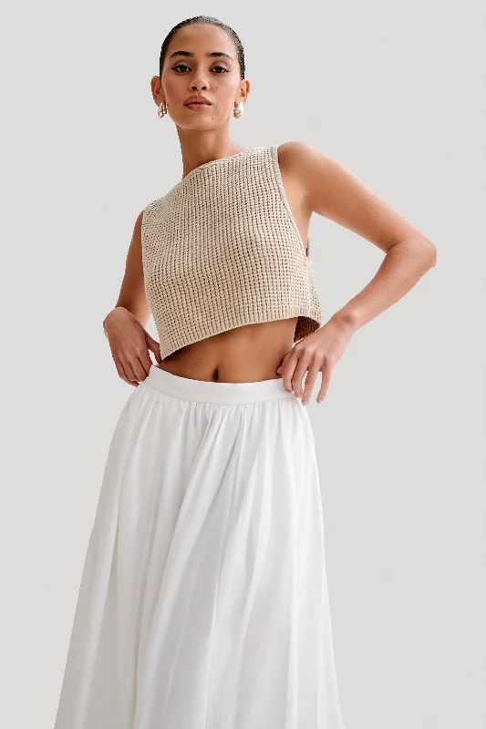 Gianni Sleeveless Knit Top - Natural garde