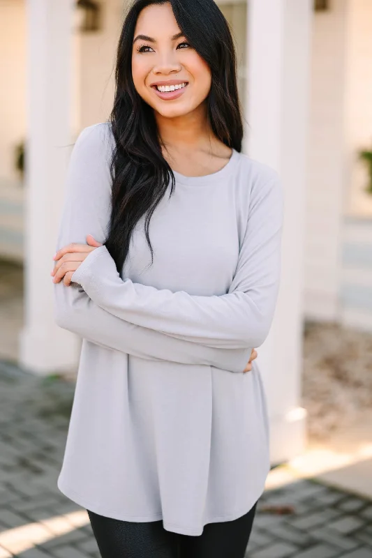 Won't Let You Down Light Gray Classic Top Contemporary 