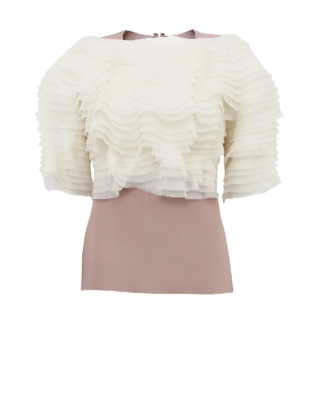 Ruffle Front Blouse Gym
