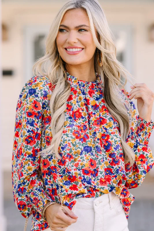 Can't Change White Floral Blouse Adventure
