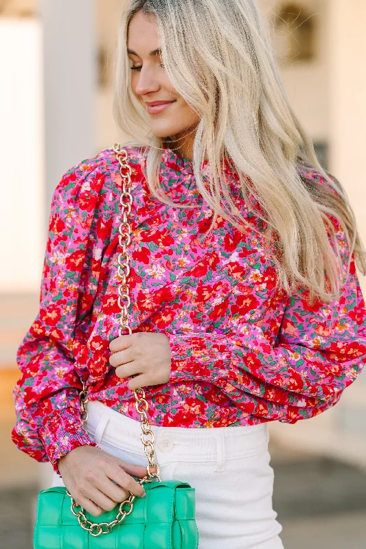 Can't Change Pink Floral Blouse Sustainable Organic