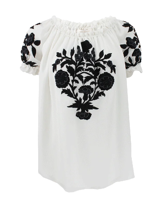 Embroidered Peasant Blouse Confident Women's High - fashion