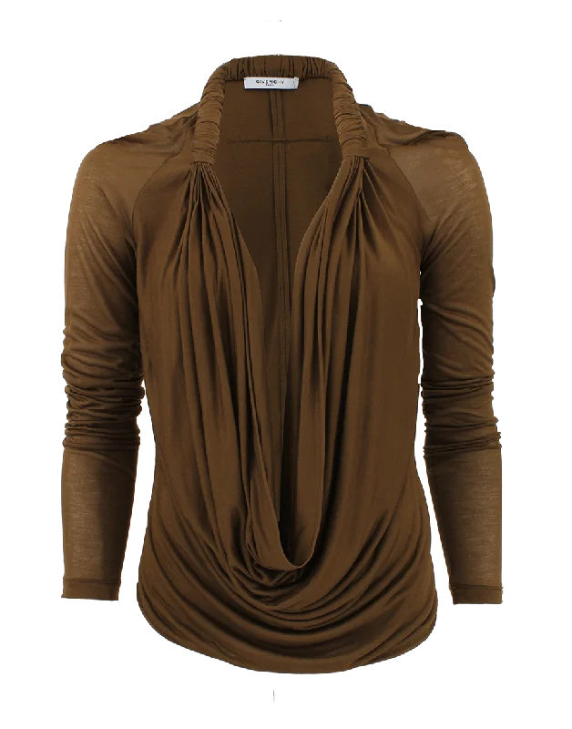 Dramatic Cowl Top Dynamic Women's Moto