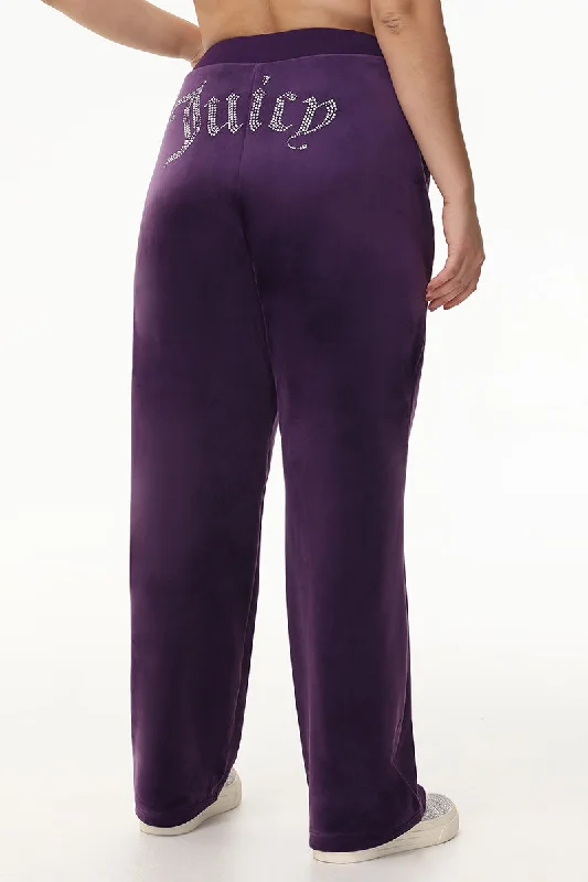 Plus-Size OG Big Bling Velour Track Pants Vacation