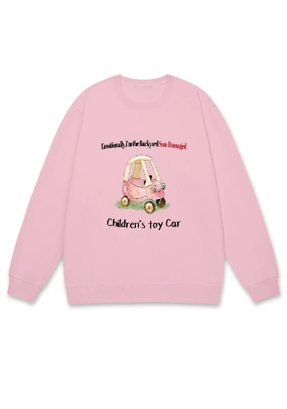 Children's Toy Car Y2K Sweatshirt Trendy Women's Oversized