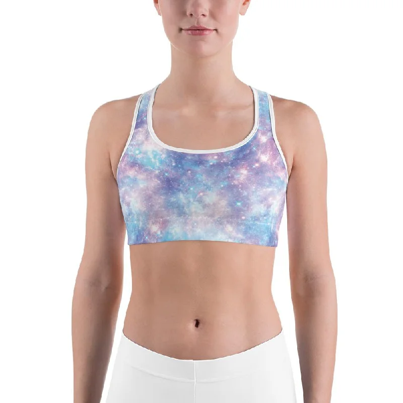 Pastel Galaxy Sports Bra Sophisticated Women's 