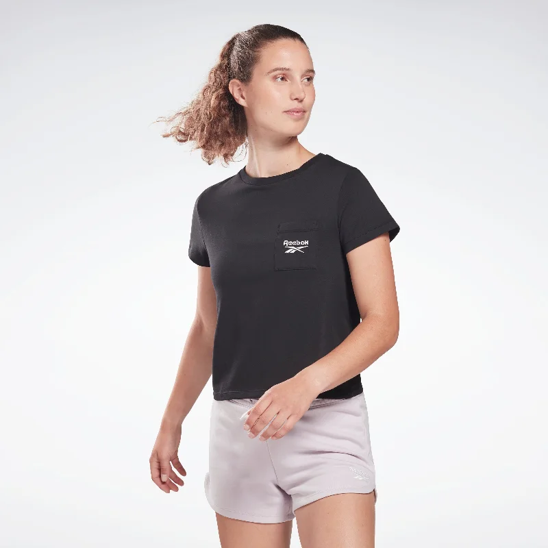 Reebok Identity Pocket T-Shirt Black Disco