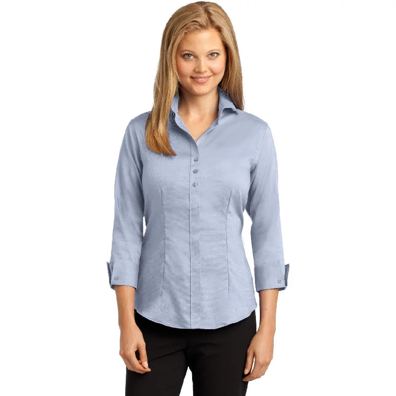 CLOSEOUT - Red House Ladies 3/4-Sleeve Nailhead Non-Iron Shirt Contemporary 