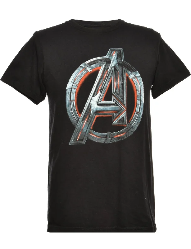 Black Avengers Printed T-shirt - M Rugged Women's Outdoor 