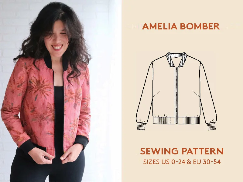 Amelia Bomber - Sewing Pattern | Wardrobe By Me Monochromatic Office Style