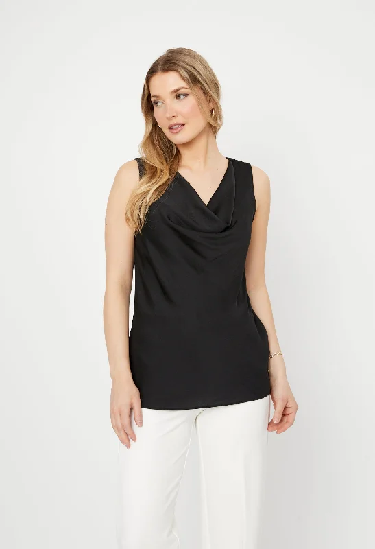 Satin Straight Sleeveless Top Casual Women's Loose - fitting