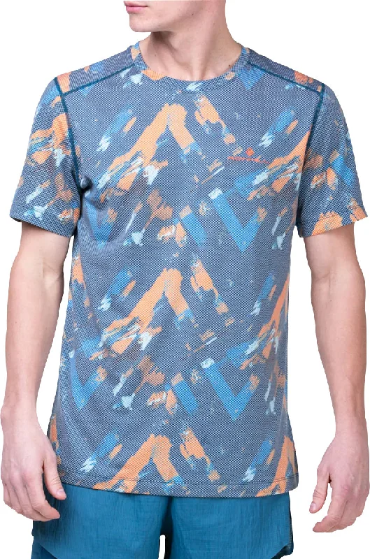 Ronhill Tech Golden Hour Short Sleeve Mens Running Top - Blue performance