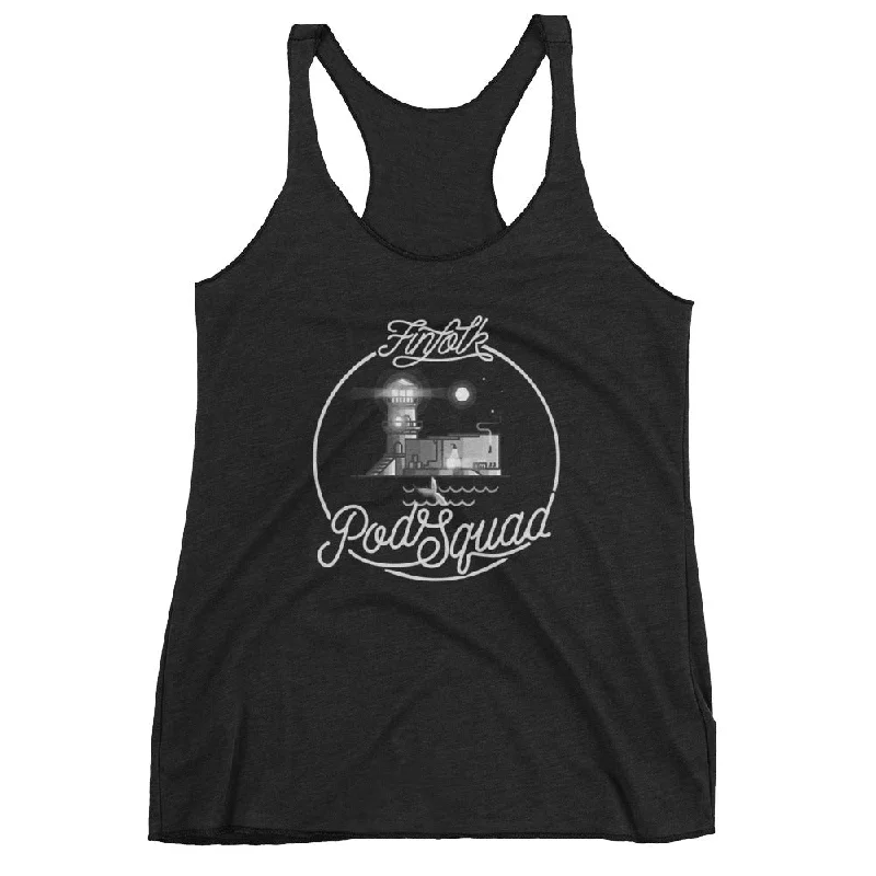 Noir Pod Squad Racerback Tank Hip Women's Retro