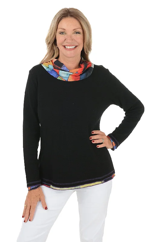 Petite Darica Cowl Neck Long Sleeve Top garde