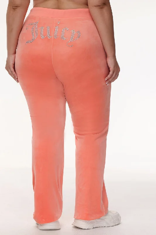 Plus-Size OG Big Bling Velour Track Pants Dapper Women's 1920S