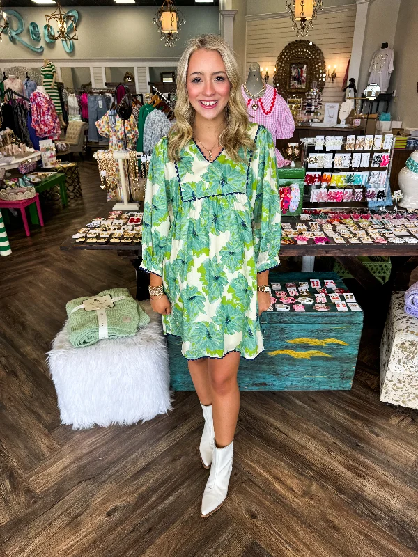 Mint Watercolor Petal Dress Confident Women's Power