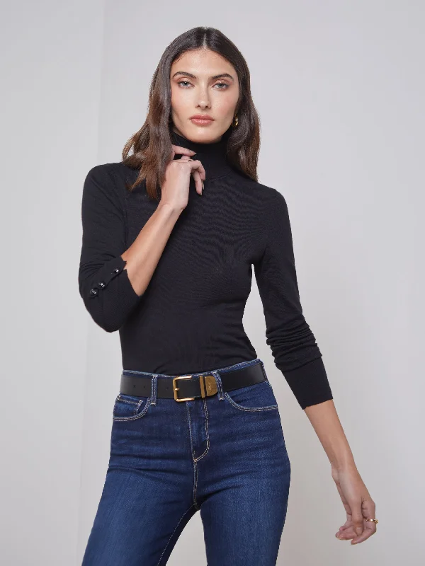Flora Turtleneck Sleek Women's Metallic