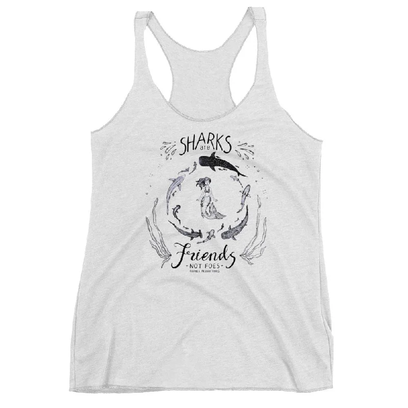 Shark Friends Racerback Tank Dapper Women's Bow - adorned