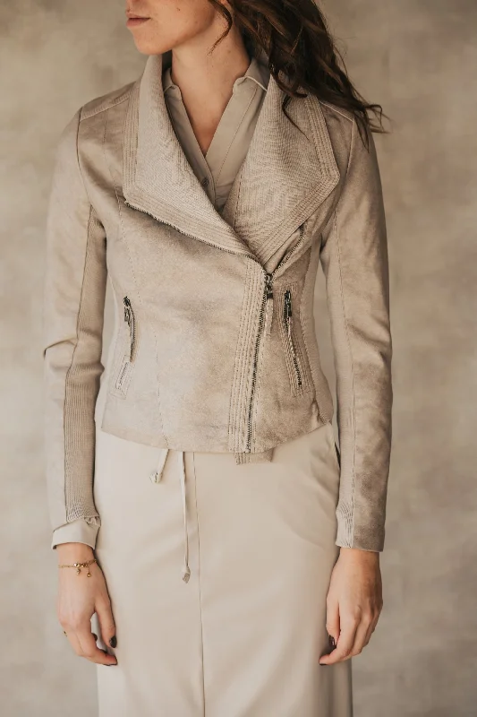 Tineke jacket beige Polished Women's Silk