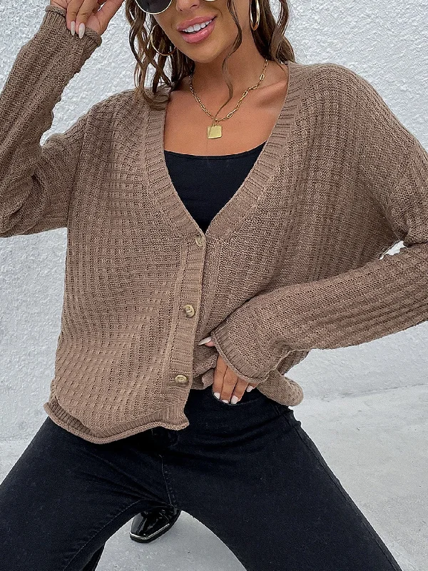 Casual Plain Button Front Long Sleeve Regular Women Cardigan Stylish Women's Tropical Casual Plain Button Front Long Sleeve Regular Women Cardigan Stylish Women's Tropical