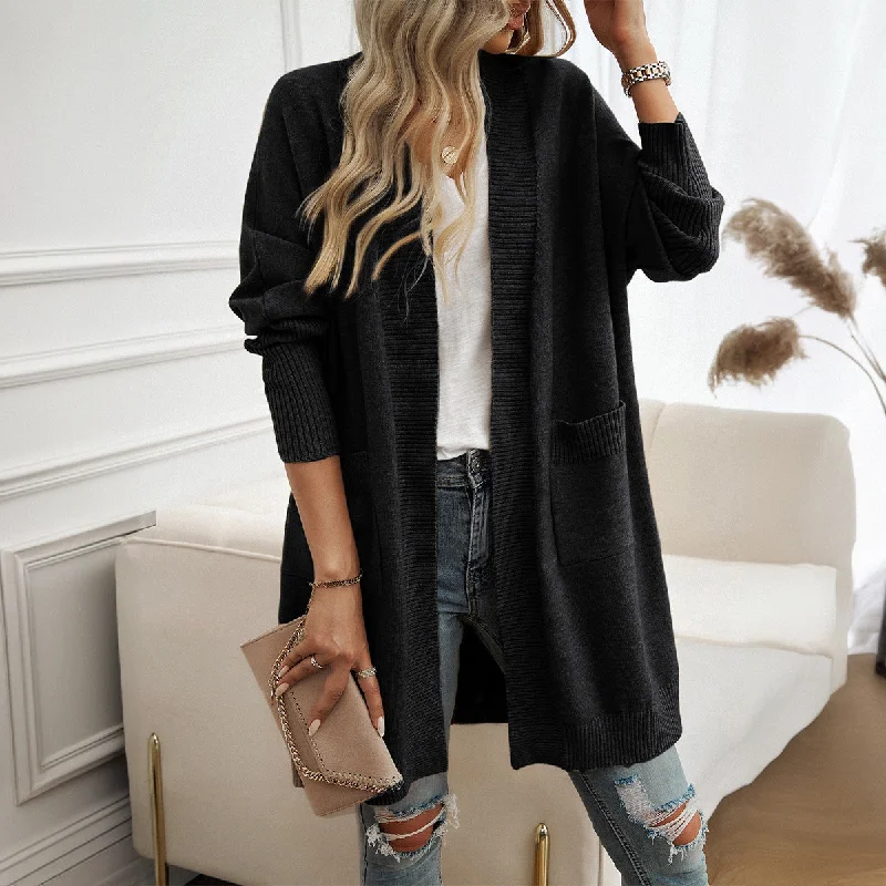 Fall And Winter Batwing Sleeve Cardigan Solid Color Sweater Jackets Wholesale Womens Clothing N3824073100081 Compression