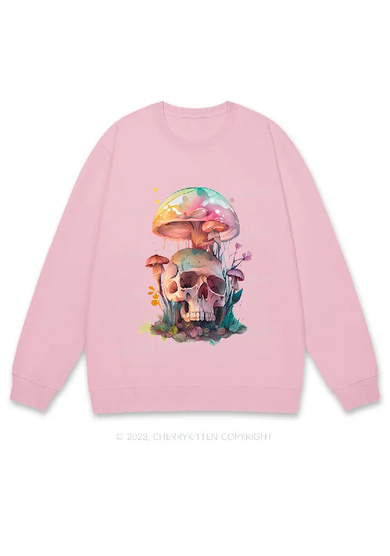 Halloween Skull Mushroom Y2K Sweatshirt Cherrykitten Athletic Women's High - 