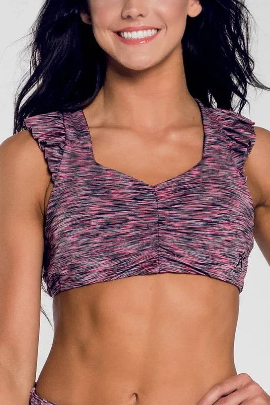 Ruffle Sports Bra in Show your Stripes Sporty Women's Tennis