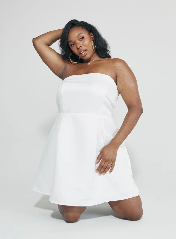 Spader Corset Mini Dress White Curve Casual Women's Japanese 