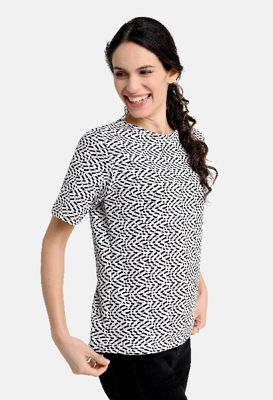 Shirt Jacquard Fine Print Pattern Women