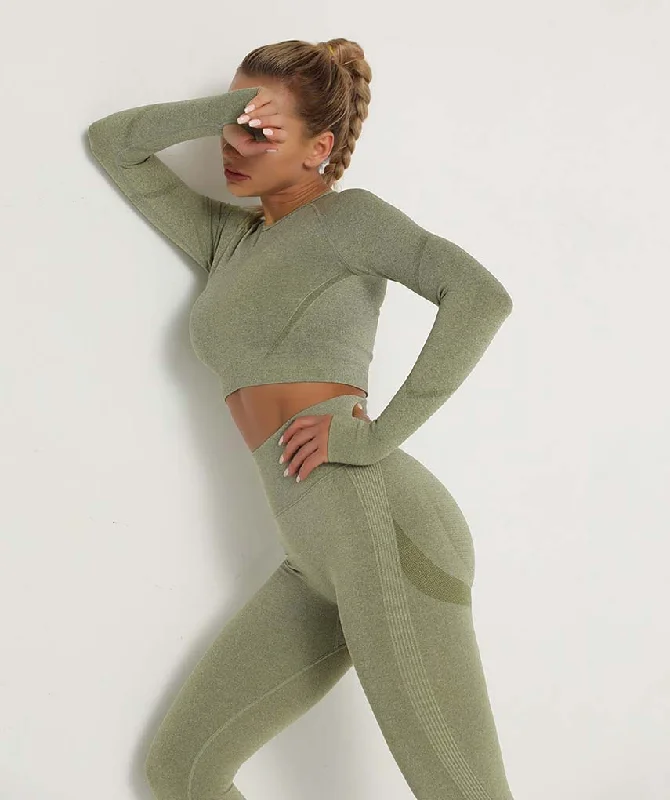 Motion Long Sleeve Crop Top Women