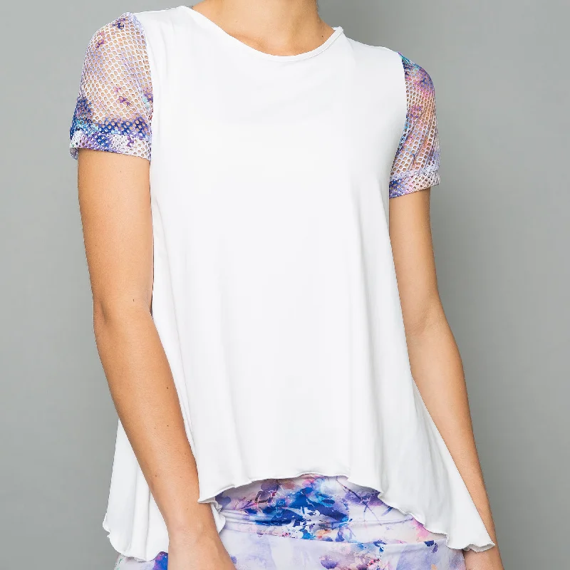 Mystical Cap-Sleeve Top (white) Modern Women's 