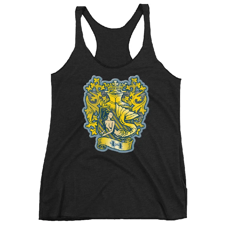 Gold Finfolk Crest Racerback Tank Vacation