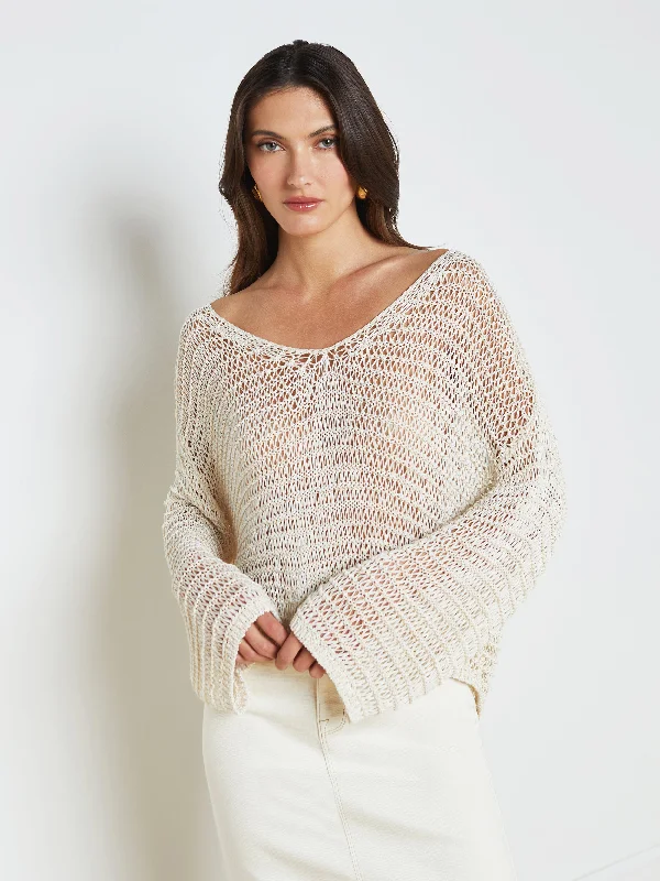 Ethan Open-Knit Pullover Refined Women's 