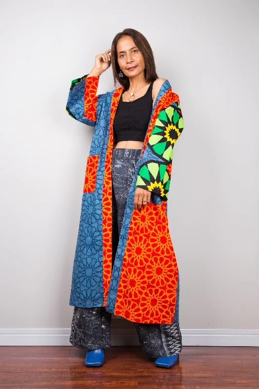 Ankara open cardigan Bold Women's Statement