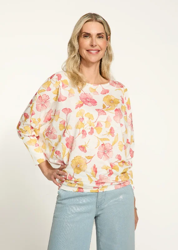Printed Batwing Top, Canopy Floral Dapper Women's 1920S
