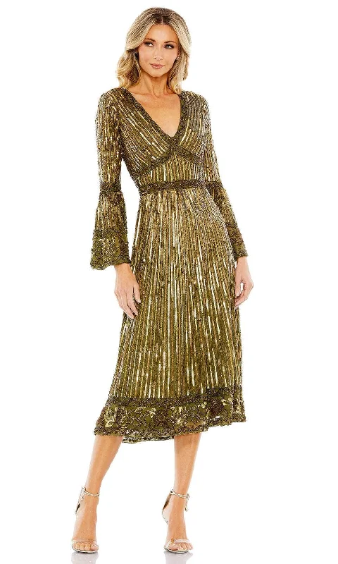 Mac Duggal 5591 - Bell Sleeve Sequin Evening Dress Practical Women's Multi - 