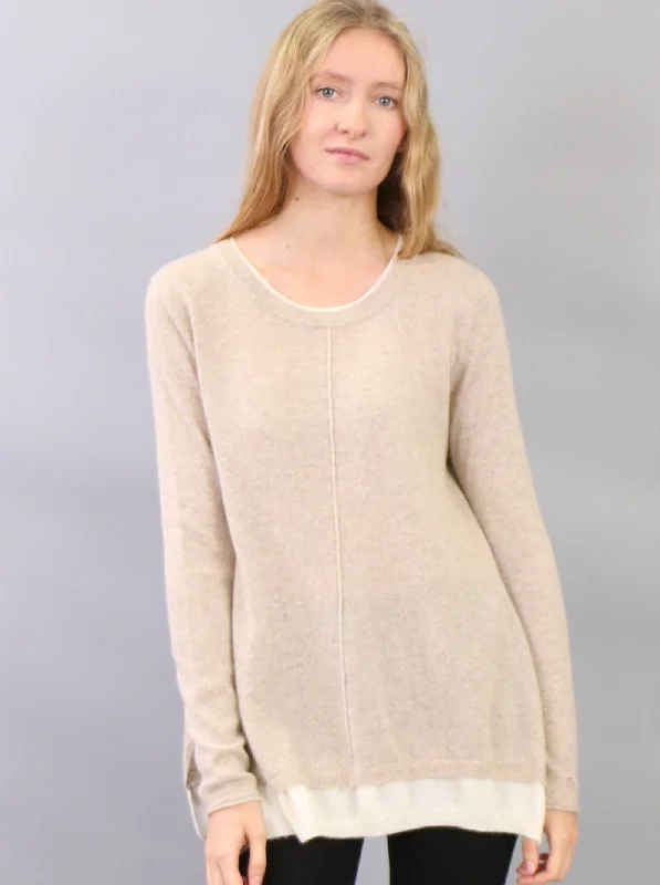 Two-Fer Crewneck Pullvoer Refined Women's Velvet