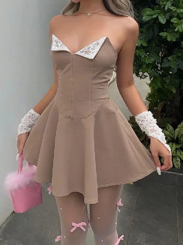 Lace Paneled Split Trendy Satin Crop Cami Top Bold Women's Animal Print