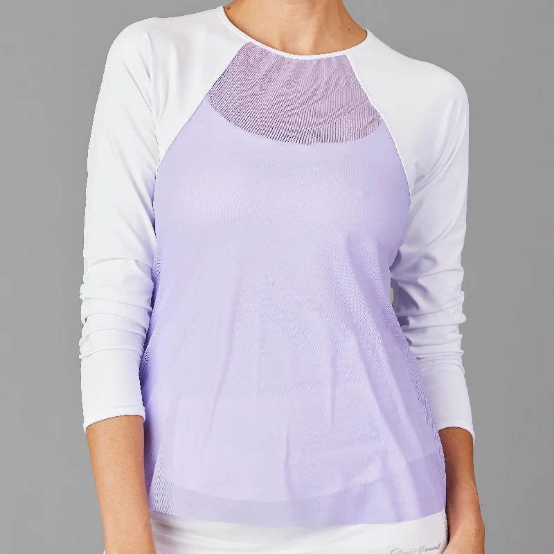 Willow Sheer-body Top (lavender) Relaxed Women's 