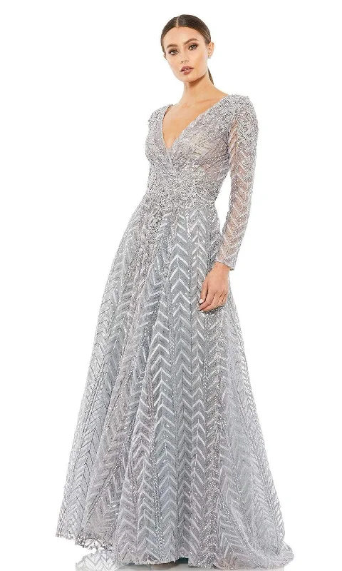 Mac Duggal - 20189 Long Sleeves Embroidered Gown Refined Women's Classic 