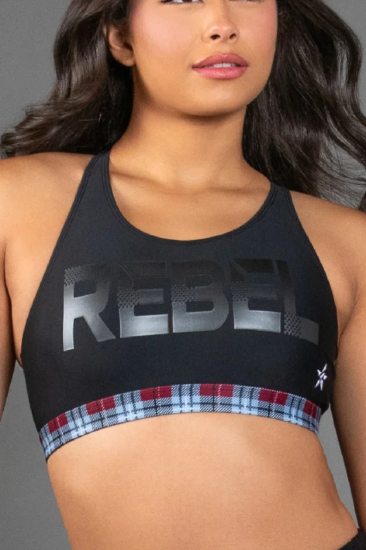 Tex Sports Bra in Plaid Pop Contemporary 