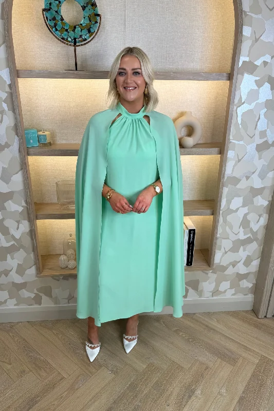 Marissa Cape Overlay Dress In Mint Refined Women's Classic 