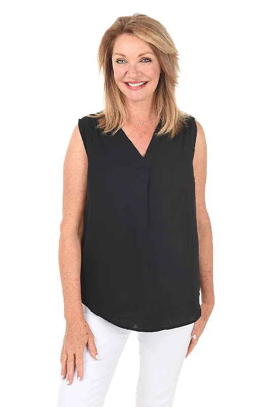 Inverted Pleat Sleeveless Blouse Sustainable Organic
