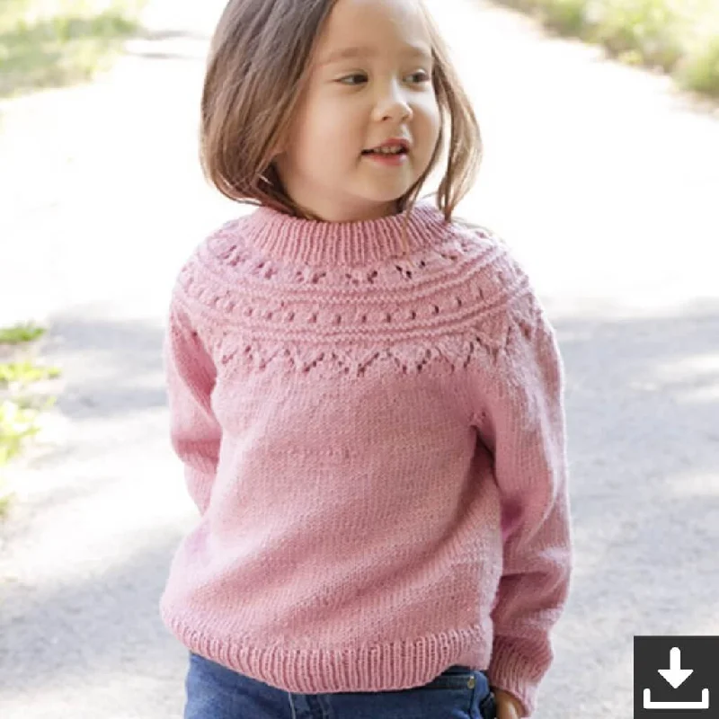 Pullover Running Circles Sweater Strickset - Drops (PDF) Hip Women's Retro