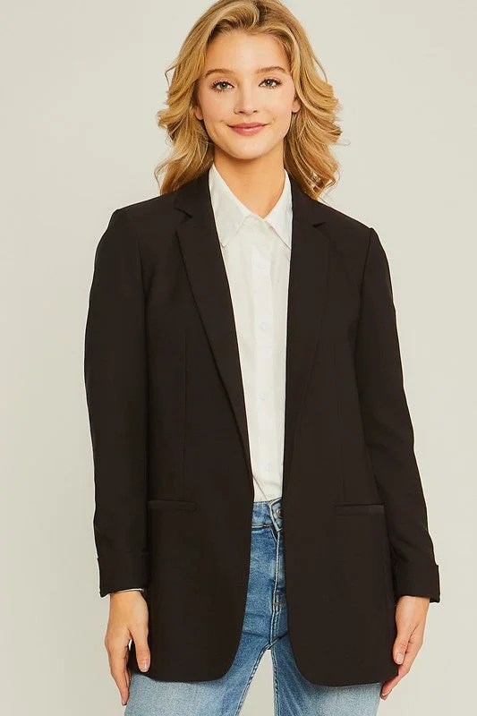 Woven Solid Vertigo Blazer Contemporary 
