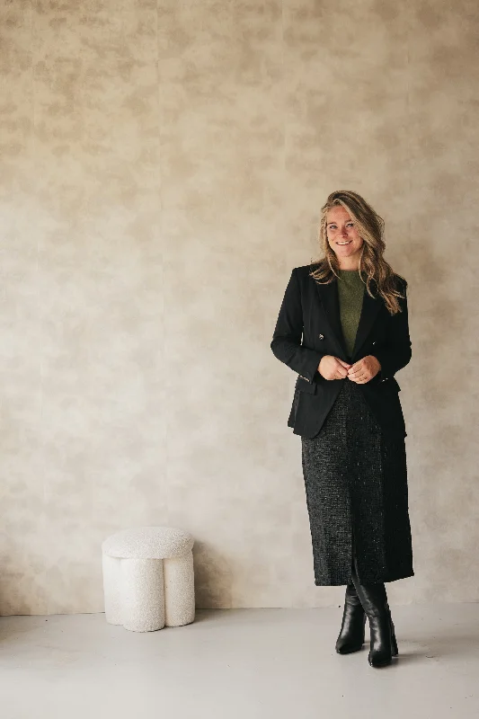 Elis blazer black Unique Women's Upcycled